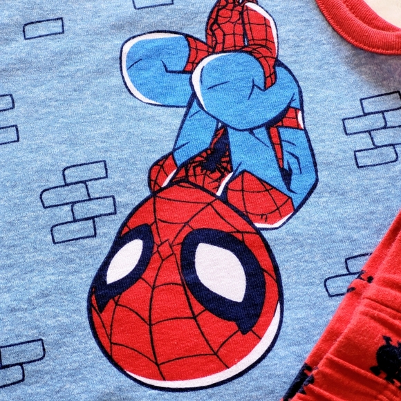 Marvel Boys 2-Piece Spiderman Top and Shorts 18M - Picture 3 of 9